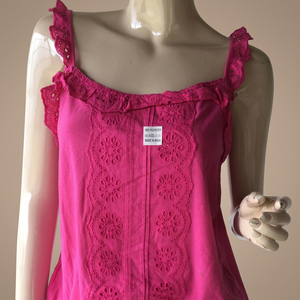 Branded Label Bangladeshi-Made Cotton Women's Sleeveless Embroidery Tops New Sexy Fancy Streetwear XS-XL Spring Season Adults - Product Image 3