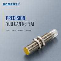 Sensor Induktif Domenzi PCB Coil M18 8mm Flush Mount IP67 PNP NO Deteksi Logam Fitur Anti Magnetik untuk Industri