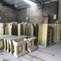 Base et piédestal de colonne décorative extérieure traditionnelle en pierre moulée et béton préfabriqué pour rebord de fenêtre et poteau utilitaire