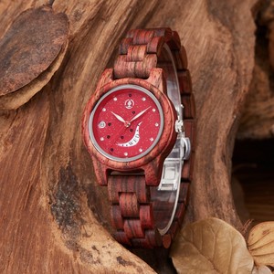 Orologio da Polso da Donna 2026 Nuovo Modello Sette <span class=keywords><strong>Stelle</strong></span> Accompagnano la Luna, in Legno, Leggero, con Calendario, al Quarzo, Quadrante Piccolo Unico per Ragazza - Product Image 2