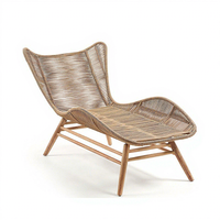 Lit et chaise longues d'extérieur en teck, design nordique, avec structure mobile en alliage d'aluminium, Guangdong, pour cour, balcon, piscine, villa