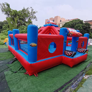 Château gonflable à thème de voiture commerciale avec toboggan, château gonflable avec matériau en PVC de 0,55 mm, capacité de 600 kg, souffleur - Product Image 4