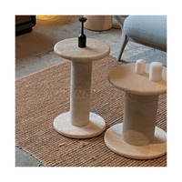 Table basse d'appoint en marbre naturel sur mesure, table d'appoint moderne de luxe en marbre pour salon, villa, hôtel, mobilier de maison