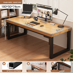 단단한 나무 컴퓨터 책상 | 홈 오피스 책상 | 학생 공부 책상 | 긴 테이블 | <span class=keywords><strong>2</strong></span> 인용 두꺼운 공부 책상 | 사무실 책상 - Product Image 4