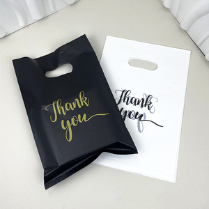 חם למכירה אישית ldpe hdpe die לחתוך ידית קניות שקית ניילון נעליים בגדים אריזה שקית פלסטיק עם לוגו מודפס - Product Image 4