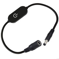 Contrôleur de variateur tactile avec indicateur lumineux bleu, fonction mémoire, compatible avec les bandes LED, sans scintillement, sortie 3A