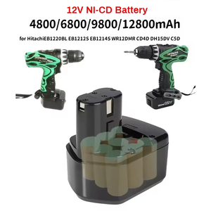 Batterie de remplacement Ni-CD 12V 1500mAh EB1212S EB1214L EB1214S EB1220BL pour outils électriques <span class=keywords><strong>Hitachi</strong></span> CD4D DH15DV C5D <span class=keywords><strong>Perceuse</strong></span> sans fil - Product Image 5