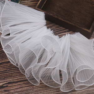 Offre Spéciale 4cm Ruffle Dentelle Garniture Organza Français Dentelle Garniture Guipure Garniture Tissu - Product Image 3