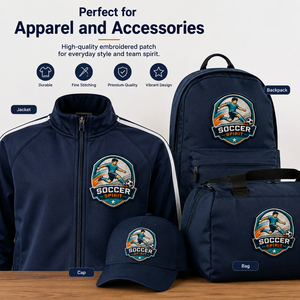 Toppe Ricamate Personalizzate per Atleti, Distintivi da Calcio OEM all'Ingrosso per Squadre Scolastiche, Abbigliamento, Giacche e Borse - Product Image 5