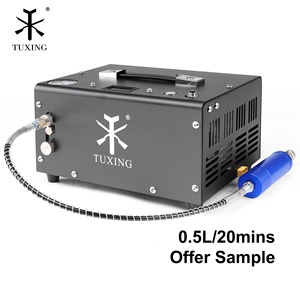 <span class=keywords><strong>Compresseur</strong></span> PCP TUXING 12V <span class=keywords><strong>Mini</strong></span> pour Paintball, Refroidissement Rapide par Ventilateur, Gonflage <span class=keywords><strong>de</strong></span> Bouteilles <span class=keywords><strong>de</strong></span> Gaz, Interrupteur à Touche Unique, 300 bars 4500 psi 30 MPa, Vente en Gros - Product Image 1