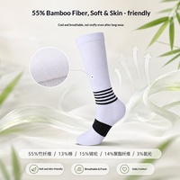 Chaussettes de compression pour femmes en fibre de bambou, antibactériennes, absorbant la transpiration, à séchage rapide, pour la course à pied, e-commerce transfrontalier