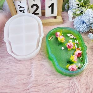 Moules de coulée en résine faits à la main pour bricolage ornements décoratifs Ins Style Silicone outils de bureau plateau de rangement moule X0011-2 - Product Image 1