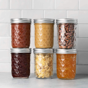 Classic Style Cylinder Glass Aluminum Caviar Bottle Wide-Mouth Mason Jar with Cover for Salad Jam Honey <b>Kitchen</b> <b>Storage</b> Sealed - Product Image 5