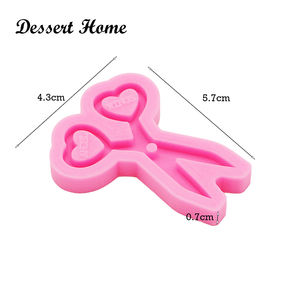 DY0263 מבריק מיני מספריים Keychain סיליקון עוגן עובש, שוקולד יצק סוכר קרפט תבניות DIY עוגת - Product Image 2