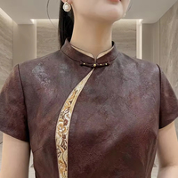 Ensemble haut et robe à manches courtes en soie de mûrier 100% naturelle de haute qualité, teinture naturelle, doux pour la peau, élégant, style classique traditionnel