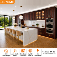 Meubles de cuisine contemporains en bois massif sur mesure, fabrication à Foshan, armoire de cuisine en bois de rose