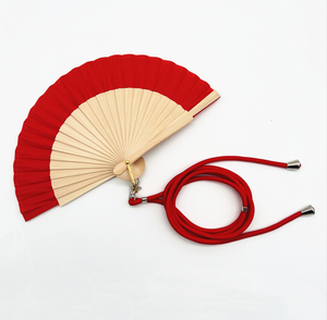 พัดไม้ไผ่ขนาดเล็ก 21 ซม. รุ่นขายดี QM พร้อมโลโก้สั่งทำพิเศษ - Product Image 3