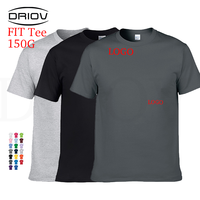 Vente en gros 150g Fit hommes t-shirt pas cher col rond couleur unie t-shirt personnalisé plaine 100% coton surdimensionné unisexe t-shirts en vrac