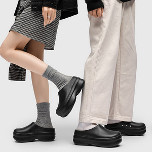 Pantuflas de Algodón con Suela Gruesa Guru, Forradas de Felpa, Impermeables, con Tacón Medio y Suela de EVA, para Parejas, Uso Casual - Product Image 2