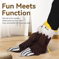 Chaussettes Dinosaures T-Rex Bleues pour Aventure Jurassique – Cadeau Unisexe Enfants et Adultes – Vente en Gros – Jouet en Peluche Tricoté Personnalisé – Direct Usine