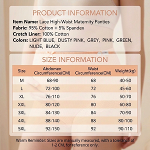 Mutandine Premaman Post-Parto Premium a Costine con Copertura Totale, Vita Regolabile, Apertura <span class=keywords><strong>Gambe</strong></span> in Pizzo Floreale, Morbide e Traspiranti - Offerta Speciale - Product Image 6