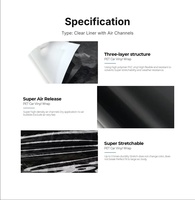 Film vinyle carbone forgé de haute qualité en gros avec support de transfert pour covering automobile, autocollant de changement de couleur pour voiture