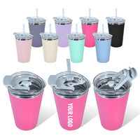 Mug à café double paroi 420 ml en gros, extérieur plastique, intérieur acier inoxydable, mug coloré, logo personnalisé pris en charge