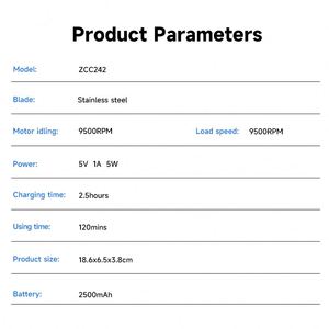 Cortadora de Pelo Profesional de Acero Inoxidable para Barbería, Equipo de Peluquería, Recortadora Eléctrica Multifuncional de 9500 RPM - Product Image 2