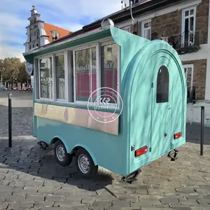 Street Stand Hot Dog Churros Food Van Coffee Cart Sweet Corn Food Truck With Steamers Fiberglass Food Trailer