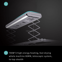 Séchoir à linge intelligent OEM en aluminium, puissant, vitesse du vent 10 m/s, ions négatifs, 4/6 souffleurs, pliable, lumières LED, pour usage intérieur et balcon