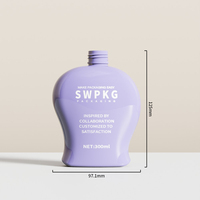 Emballage de shampooing et de revitalisant en plastique PET de 300ml pour le lavage du corps en bouteille à pompe vide
