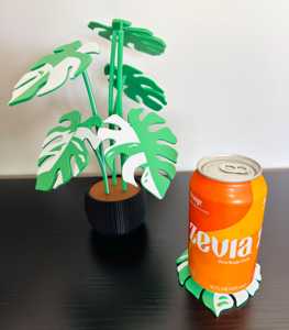 Ensemble de sous-verres modernes en forme de feuille de Monstera, 6 sous-verres personnalisables, déguisés en décoration végétale pour le bureau et la maison - Product Image 2