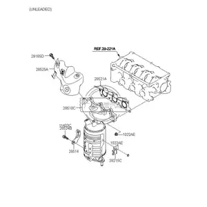 أجزاء غيار أنابيب عادم المحرك 28751-2B100GASKET 28751-2B100 -25000 من أجل GETZ / CLICK