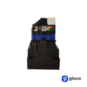 Connecteur réseau Gloca RJ45 Cat6 en plastique noir, connecteurs Ethernet 1 port pour la série Living - Product Image 4