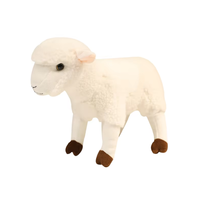 Porte-clés personnalisé en peluche douce de chèvre, agneau ou mouton noir et blanc, idéal pour la vente en gros