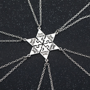 <strong>4</strong>/5/6/7/8 Pcs <strong>Best</strong> <strong>Friends</strong> Splicing Pendant <strong>Necklace</strong> <strong>for</strong> Men Women Friendship <strong>Necklace</strong> Alloy Pendant Friendship Jewelry - Product Image 2
