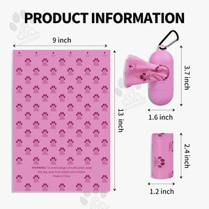 Sacs à déjections pour animaux de compagnie biodégradables parfumés à la lavande en rouleaux avec distributeur portable, résistants aux fuites et aux déchirures, couleur violette pour chien - Product Image 3