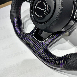 Volante de Coche con LED, Alcántara, Cuero y Fibra de Carbono para <span class=keywords><strong>Audi</strong></span> RS A1 A3 A4 A5 A6 A7 R8 RS3 C7 Q5 Q7 S3 S5 8V B8 B9 <span class=keywords><strong>S4</strong></span> Q3 Q8 - Product Image 4