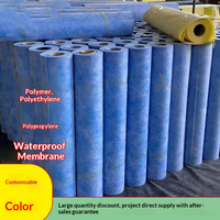 Rouleau de membrane imperméable en polyéthylène et polypropylène pour toiture, sous-sol, protection contre l'humidité, anti-infiltration, projet de construction
