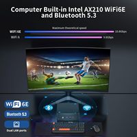 Mini PC Partaker I9 12900H 13900H I7 12650H 13700H I5 12450H con Windows 11, PCIE 4.0, Doble LAN 2.5G, Mini Computadora de Escritorio para Juegos, WiFi 6