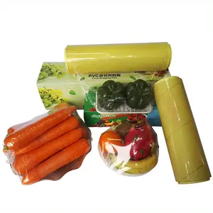 Factory Direct Supply Cheap Price Slide Cutter Strech Best Fresh Food Wrap Transparent Pvc Cling Film