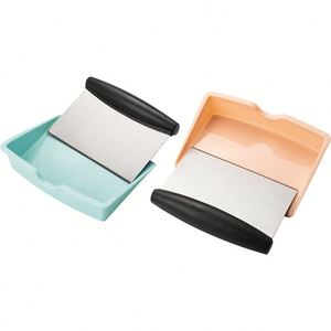 Grattoir à gril en acier inoxydable personnalisé en stock, grattoirs de banc polyvalents pour surfaces plates, outil de pâtisserie et de cuisson - Product Image 4
