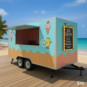 Camion de restauration à 4 roues, design moderne, 3,5 m de long, <span class=keywords><strong>remorque</strong></span> mobile pour restauration rapide, cuisine entièrement équipée avec certification CE - Product Image 2