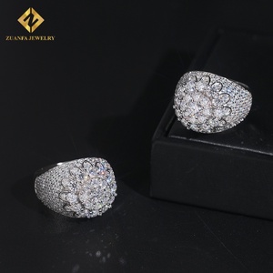 Gra chứng nhận moissanite Vòng người đàn ông hip hop 925 Sterling Bạc Chất lượng cao sét Iced ra vượt qua Kim Cương Tester - Product Image 4