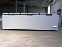 Congélateur commercial à trois portes à température unique de 1688L, grande capacité, 24V, très vendu au Sénégal