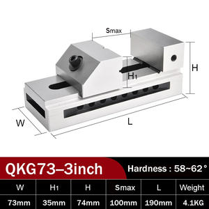 <span class=keywords><strong>Étau</strong></span> <span class=keywords><strong>de</strong></span> précision QKG à action rapide en acier pour meuleuse/découpeuse/fraiseuse, dureté 58-62 - Product Image 3