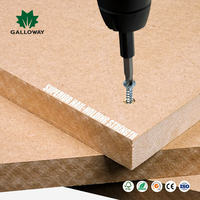 Tablero de Fibra Dura y Semidura Premium de China 4x8, MDF, HDF de 18 mm y Tablero de Aglomerado de Madera para Gabinetes, Puertas de Cocina, Revestimientos de Paredes