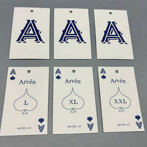 Cartes de poker personnalisées à la mode avec logo pour étiquettes de vêtements - Product Image 1