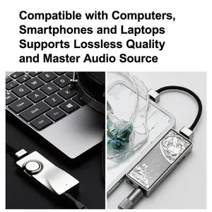 Decodificador MOONDROP <span class=keywords><strong>MOONRIVER</strong></span> 3, DAC USB con Chip Dual CS43198, Amplificador de Auriculares, 32Bit/384kHz PCM, Salida de 3.5mm+4.4mm - Product Image 4