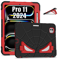 Étui robuste et résistant pour iPad Pro 11 M5 2025 M4 2024 avec béquille, sangle d'épaule, porte-stylet, design de dessin animé pour enfants OEMODM